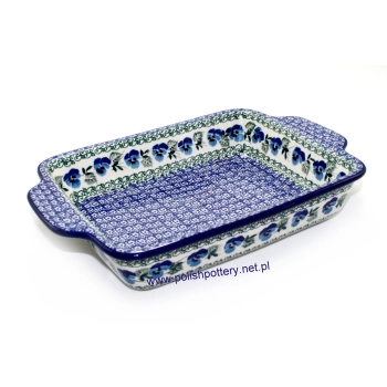 Zapiekacz 28cm dek. 2273X Niebieskie Bratki